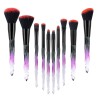 Unbranded 10pcs Eye Shadow Foundation Blending Brush Set Foundation Cosmetic