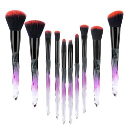 Unbranded 10pcs Eye Shadow Foundation Blending Brush Set Foundation Cosmetic Brush