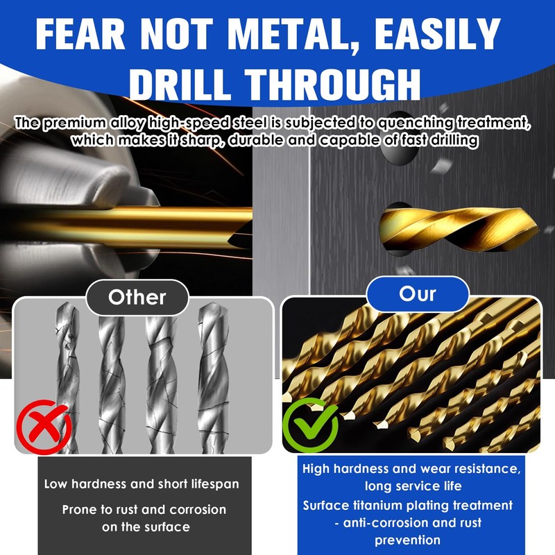 10Pcs Mini Twist Drill Bit Set, 0.6mm-2.2mm Micro Engraving Drill