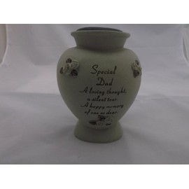 David Fischhoff Special Dad Heart Rose Bowl, Stone, Grey, 13 x 14 x 17 cm