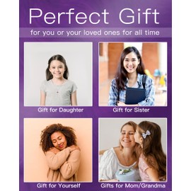 MIDDLUX Cross Necklaces for Women, Amethyst Necklace, Purple Necklaces, Heart Necklaces for Women, Birthstone Necklace, Amethyst Jewelry