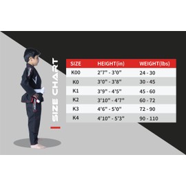 Vector Sports 100% Cotton Pearl Weave Kids Brazillian Jiu Jitsu BJJ Gi Attila Series Kimono Lightweight Preshrunk Fabric with Free White Belt (White, K0)