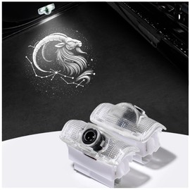 Never Fade HD Car Door Lights Zodiac Logo，2 Pcs Ghost Shadow Puddle LED Lamp Upgraded Welcome Courtesy Projector Compatible with Toyota All Models/Lexus All Models/Infiniti Most Models (Capricorn)