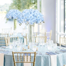 INSUNSIX Light Blue Orchids Artificial Flowers 6PCS Silk Orchids 35" Fake Orchid Stems Artificial Orchids That Look Real for Wedding Home Table Centerpieces Decor(Light Blue)