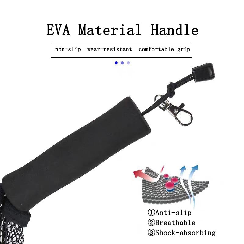 Aluminum Alloy & Soft Rubber Mesh Kayak Fishing Net -