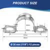 Pack of 12 Pipe Clamps, Jyeelen Diameter 35 mm Mounting