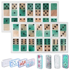 Moldes de resina de silicona Molde de dominó, moldes de dominó findTop para fundición de resina, Molde de juego de resina epoxi de dominó
