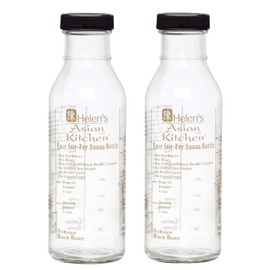 Helen's Asian Kitchen, Made in the USA Stir-Fry Sauce Bottle, Set of 2, 13-Ounce, Glass
