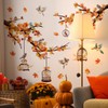 LOONELO Autumn Maple Leaf Wall Decals – Thanksgiving Tree Branches,