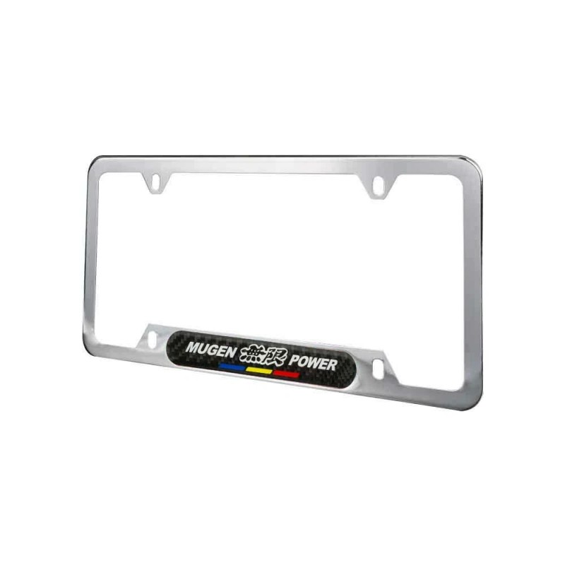 Mugen X1 Mugen Chrome Stainless Steel License Plate Frame Carbon