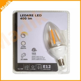 Ikea Ledare E12 LED Candle Bulb 400 Lm, Dimmable, 2700 K, 5.3 W, 403.888.10, NEW