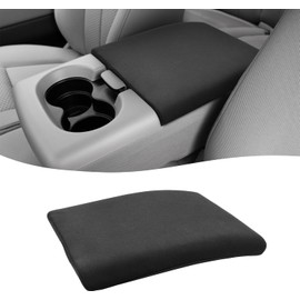 KBH - Funda para reposabrazos de consola central para Ford F150 2004-2010, protector de tapa de consola intermedia, accesorios interiores, tela de poliéster, lavable, antiarañazos, negro (se adapta