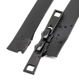 YaHoGa 75 cm Waterproof Zip 2 Way Separable #5 Black Waterproof Zips for Coat Jackets (TWP)