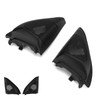 Pair Car Door Speaker Cover Audio Tweeter Trim Black Replacement