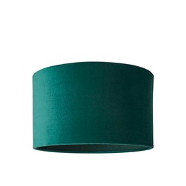 MiniSun | Small Modern Forest Green Velvet Drum Light Shade | Lamp Shades, Home Décor & Improvement Essential
