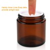 Encheng 25Pack of 4 oz Amber Round Glass Jars, with
