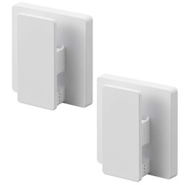 Yamazaki 5955 Film Hook, Wide Clip, Set of 2, White, Approx. W2.4 x D1.0 x H2.4 inches (6 x 2.5 x 6 cm) Per Piece, MIST Sandwiched Storage, Hanging Tubes