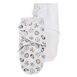 Meyco Baby Animal/Uni puck sack 2-pack, primo equipaggiamento per neonati (puck sling per bambini da 0-3 mesi, morbido comfort di sonno, traspirante e assorbente, aiuto al sonno), multicolore