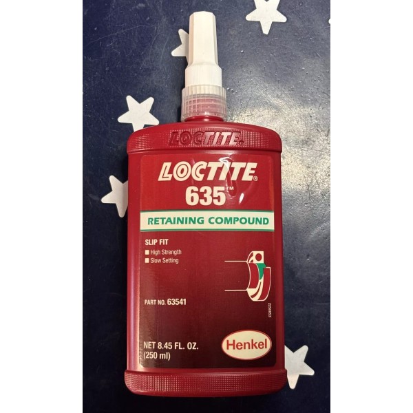 Loctite 635 250ml Slip Fit High Strength Slow Setting Retaining