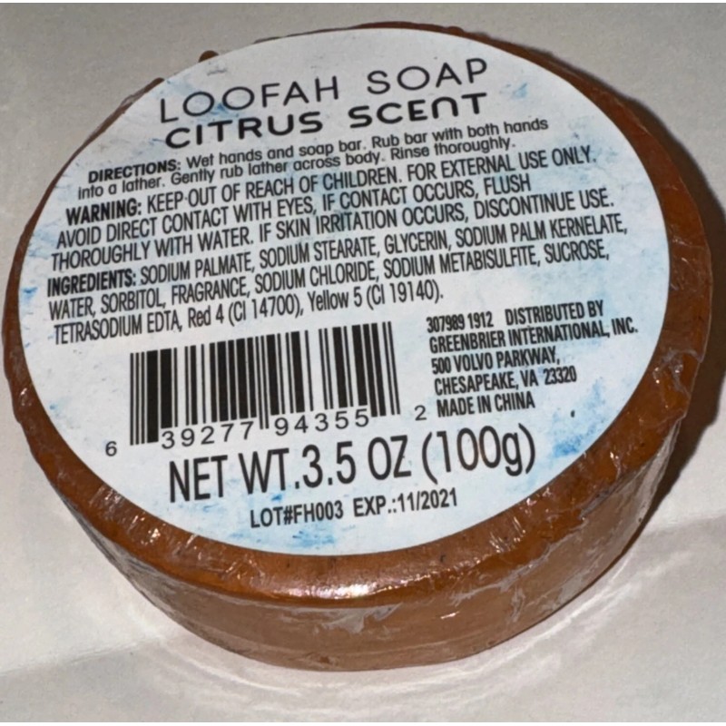 LOOFAH SOAP - Lavender Citrus Coconut SCENT SOAP - 3.5