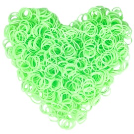 Yowamho 900 Macaroon Green Rubber Band with 24 S-clips and 1 Small Crochet, Elastic.