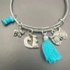 Alex and Ani Silver Bangle Bracelet Elephant Owl Chipmunk Charms