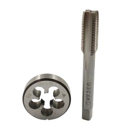 M13×1.25 Silver HSS Metric Tap Set Tap and Round Thread Die Right Handed HSS Taper