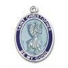 Bliss Sterling Silver Saint Christopher Catholic Medal Pendant Necklace 24"
