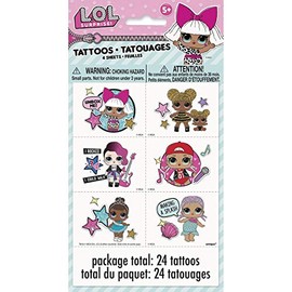 LOL Surprise Party Temporary Tattoos | Assorted Designs | 24 Pcs