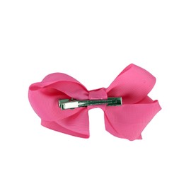 4 Inch Grosgrain Hair Bow for Girls - Hot Pink