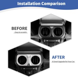 RT-TCZ for Jeep JL Rear Air AC Vent Cover Trim Panel for Jeep Wrangler JL JLU Gladiator JT 2018 up Silver Interior Accessories