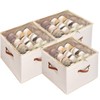 Vexalora Shoe Organizer for Closet, 3 Pack Shoe Storage Bins