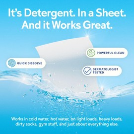 Earth Breeze Earth Breeze Laundry Detergent Sheets - 30 Detergent Sheets - 60 Loads - Concentrated Liquidless Laundry Soap - No Plastic Jug - Fragrance-Free