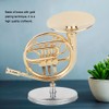 Miniature French Horn Delicated Golden Mini Instrument Ornament Decoration for