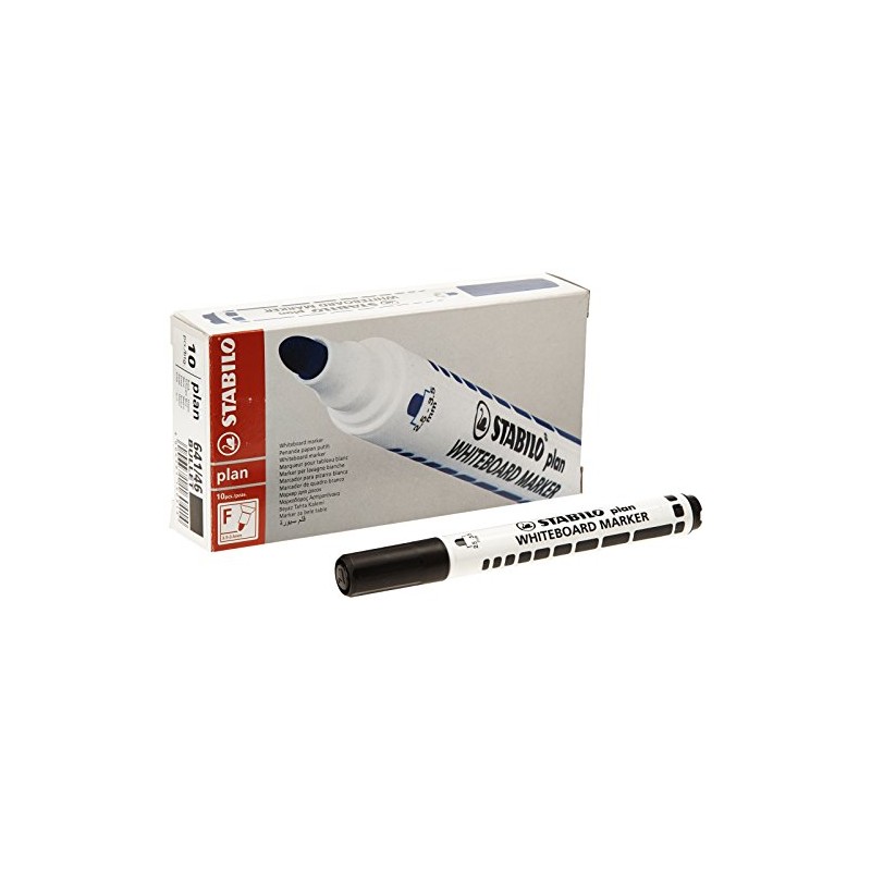 Stabilo Point Dry Wipe Markers (Pack of 10) Black