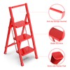 3 Step Ladder, Folding Step Stool with Wide Anti-Slip Pedal