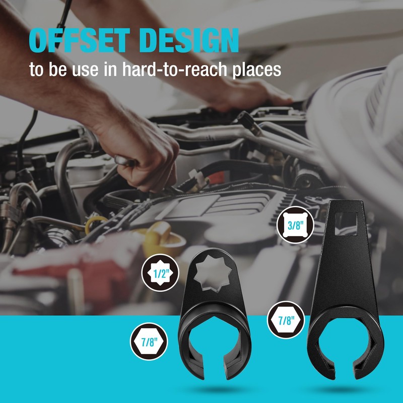 DURATECH 7PCS O2 Oxygen Sensor & Oil Pressure Socket Set,