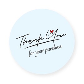 Pack of 40 Thank You Purchase Sticker (30 mm) Waterproof Labels Packwith® #P3699