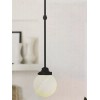 Allen + Roth Oil-Rubbed Bronze/White Glass Globe Pendant WEBNER allen+roth