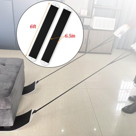 2 Pcs Large Appliance Slider with Pull Strap,Pull Furniture Slides,Moving Furniture Gliders Heavy Duty Sliding Sheet for Moving Heavy Furniture,Cabinets,Safes on Carpet and Hardwood Floor (6ft)
