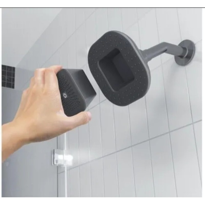 Atomi Bluetooth Speaker Showerhead Matte Black 3Watts 1.8 GPM AT1490B