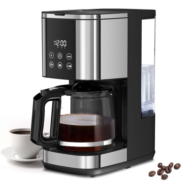 Unbranded 10-Cups Programmable Drip Coffee Maker with Glass Carafe, 2