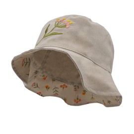 maximo Kids Girl Hat Flower Lining UV 30, beige, 53