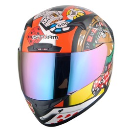 1STORM Motorcycle Bike Full FACE Helmet Booster Lucky Wheel Roulette; Size XL (61-62 CM)