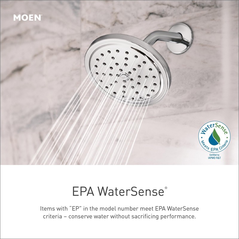 Moen Chrome 3.5-Inch Single Function Eco-Performance Shower Head, 6303EP