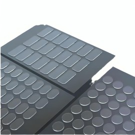 Manusticker Nano Double Sided Stickers - Mounting Tape - Clear - Circle (Ellipse, Rectangle) - 336 Pcs / 8 Sheets (Rectangle 168Pcs)