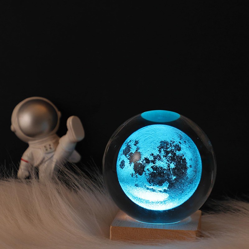 HeZhiNing Crystal Ball Night Light Creative Night Scene Astronomy 3D