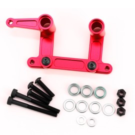 Aluminum Alloy Steering Bellcranks Drag Link with Ball Bearings Upgrade Parts for Slash 2WD / Rustler VXL/FF-150 / Bandit VXL, Replaces#3743 (Red)