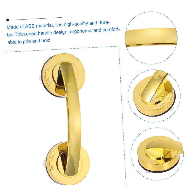 FOMIYES Handicap Grab Bars Suction Shower Handle Suction Cup Armrest