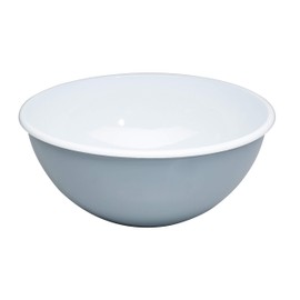 Riess, 0464-065, Fruit and Salad Bowl 22 2.50 L, Classic Pure Grey, Diameter 22 cm, Height 11 cm, Capacity 2.50 Litres, Enamel, Light Grey, 0.632 kg, 23.5 x 23.5 x 11 cm